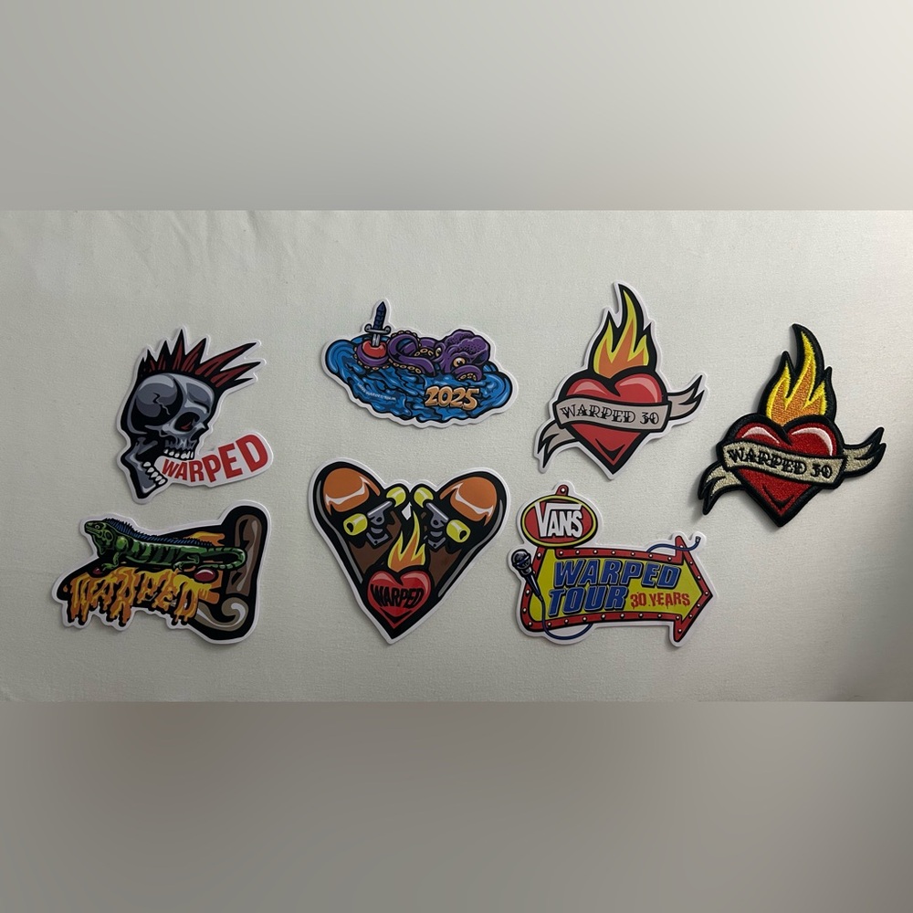 Vans warped tour Sticker patch packs Washington DC 2025 30 years punk rock skull